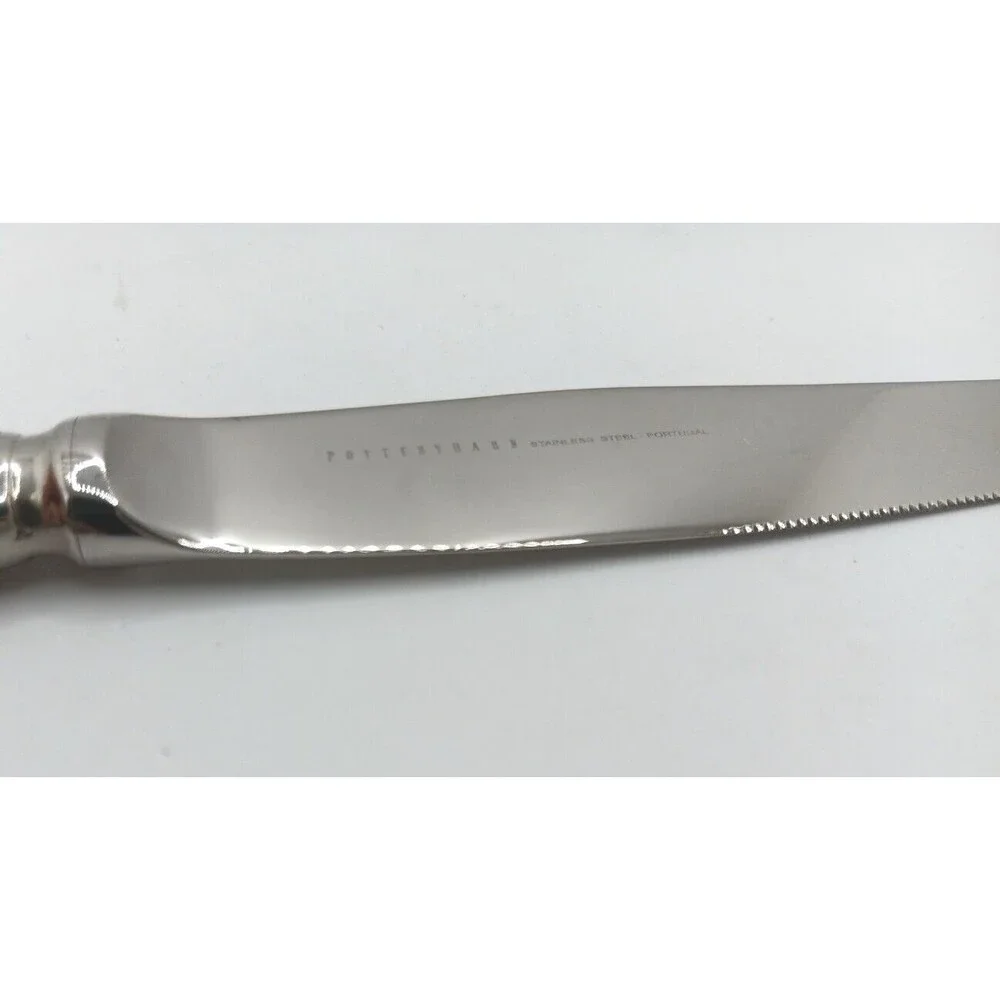 Pottery Barn TOULOUSE PLACE Dinner Knife Glossy Stainless Flatware 18/10